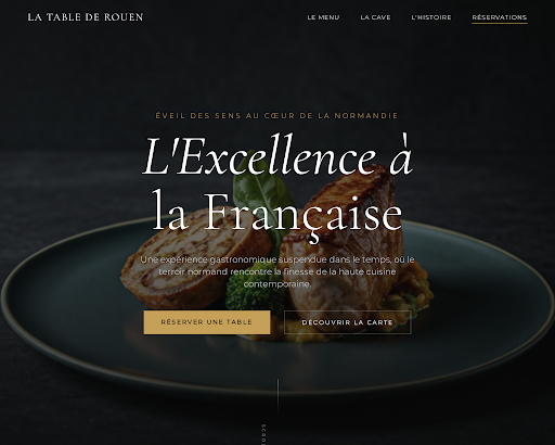 Aperçu du site La Table de Rouen