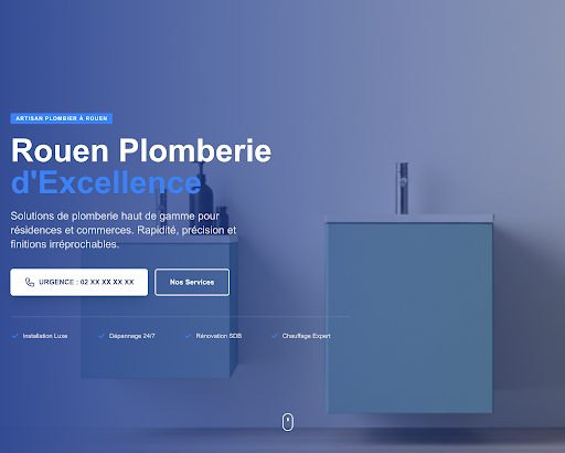 Aperçu du site Rouen Plomberie